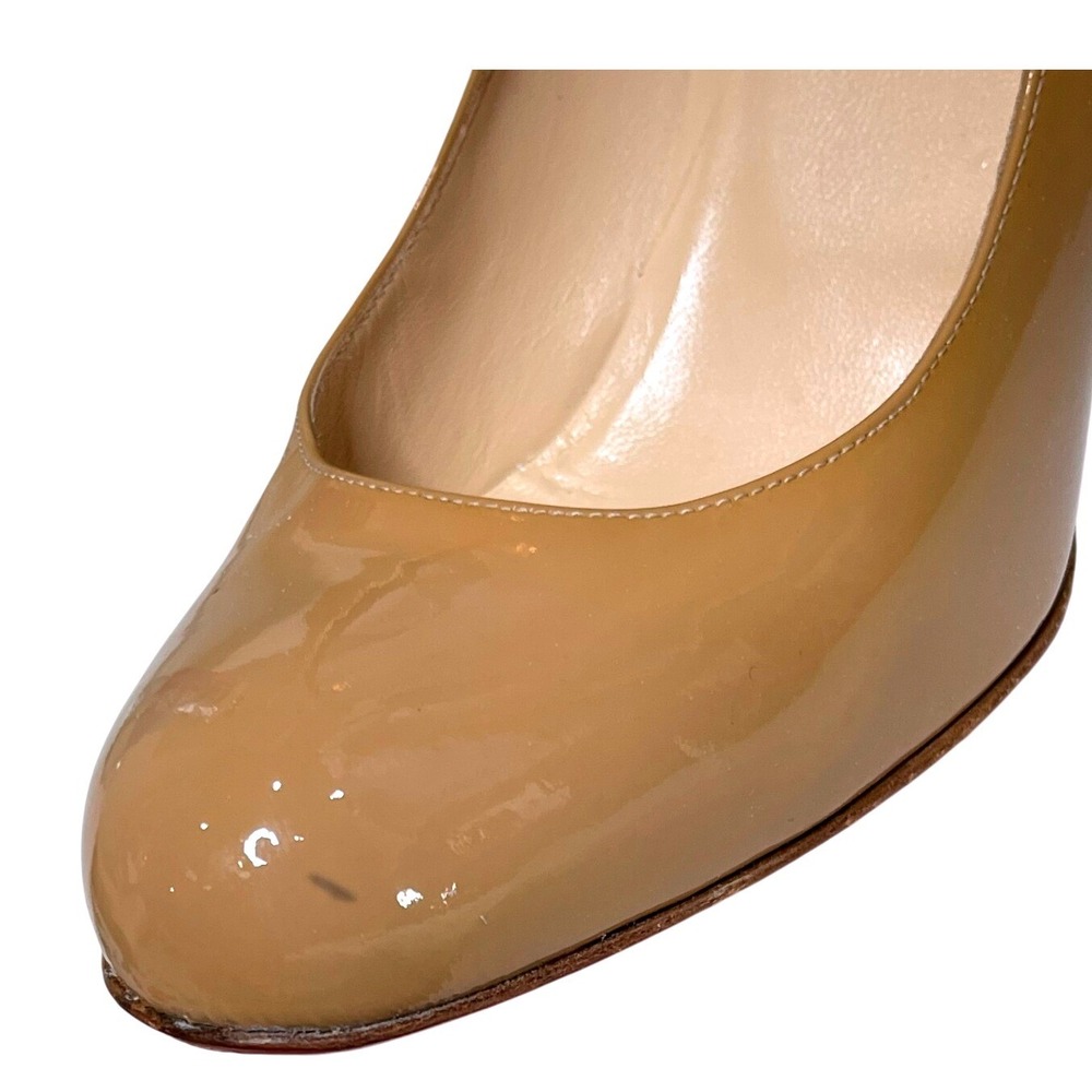 Christian Louboutin Nude Patent Leather Pumps Red Bottom Heels Size 39 - Picture 9 of 9